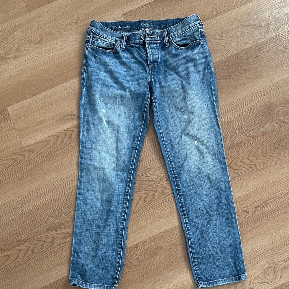 LOFT Women’s Medium Wash Boyfriend Jeans